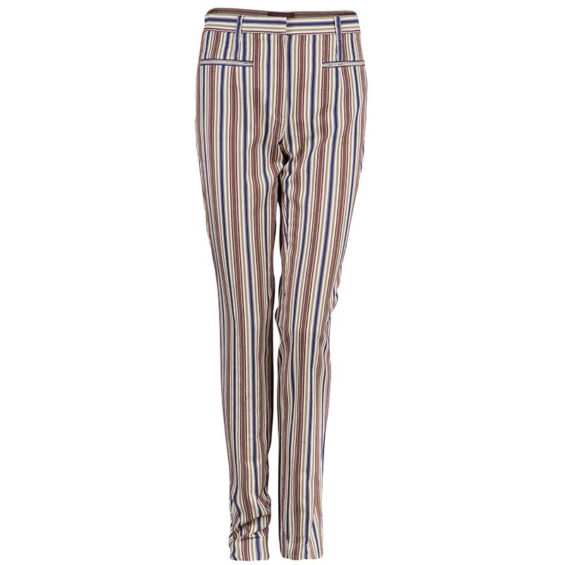 Pre Owned Kenzo Striped Casual Pants M