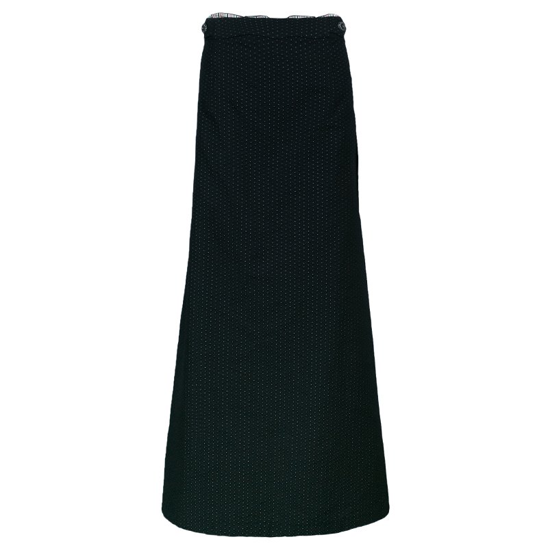 Pre Owned Kenzo Black Polka Dot Midi Skirt L