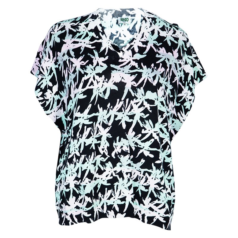 Pre Owned Kenzo Multicolor Printed Top M