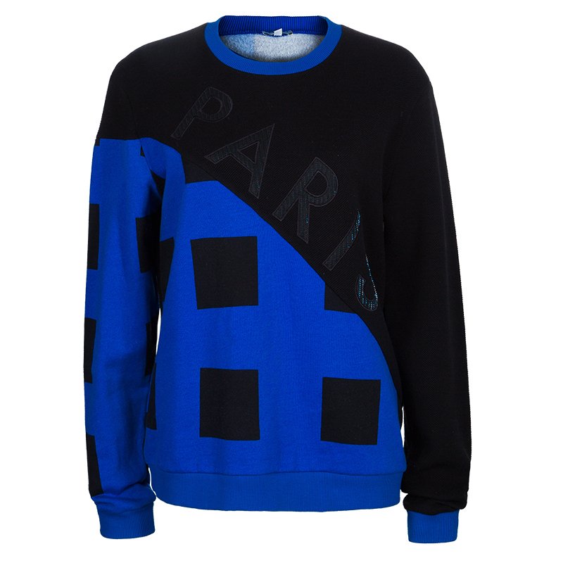 Pre Owned Kenzo Black Graphic Print Sweatshirt Top XL