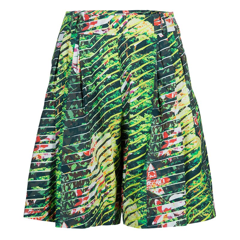 Pre Owned Kenzo Multicolor Printed Shorts L