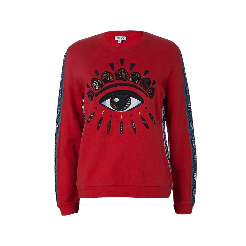 Kenzo Red Embroidered Eye Motif 