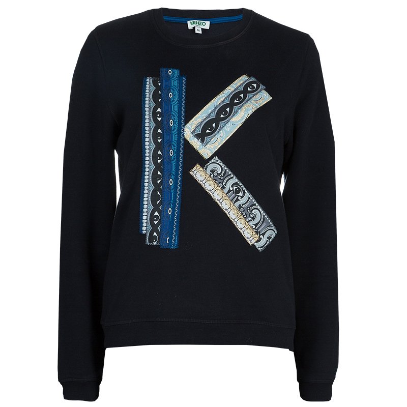 Pre Owned سويتشيرت كنزو حرف K مطرز M