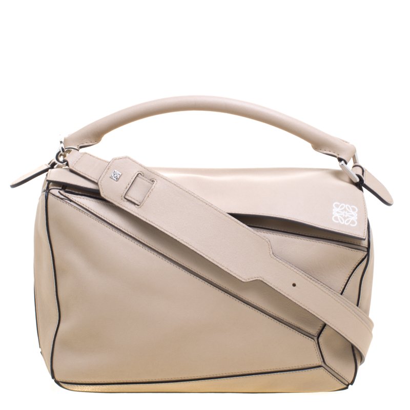 Loewe Beige Leather Puzzle Shoulder Bag Loewe | The Luxury Closet