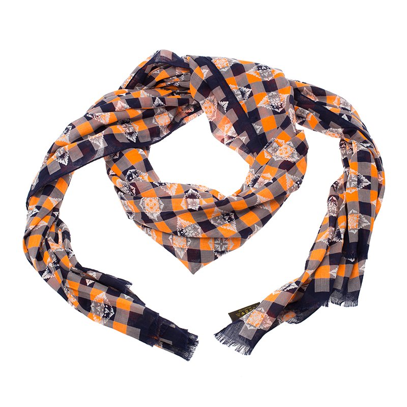 مملوكة مسبقًا Louis Vuitton Multicolor Damier Printed Cotton Stole