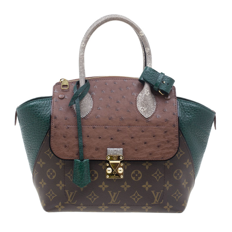 Ostrich handbag Louis Vuitton Brown in Ostrich - 21428330