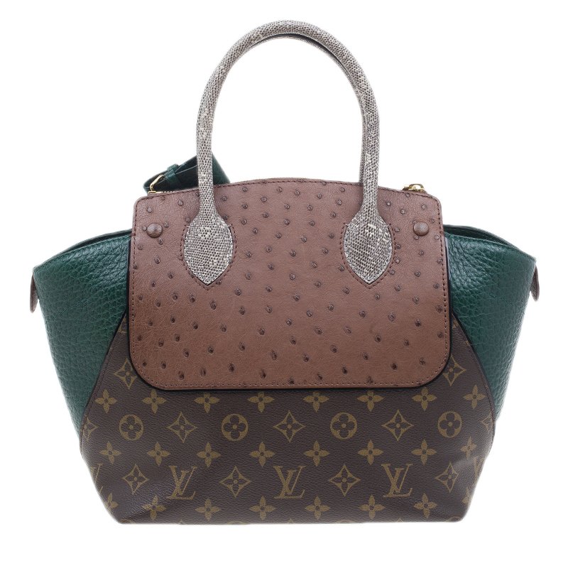 Louis Vuitton Limited Edition Trianon Canvas Turquoise Ostrich Sac Express  PM Bag - Yoogi's Closet