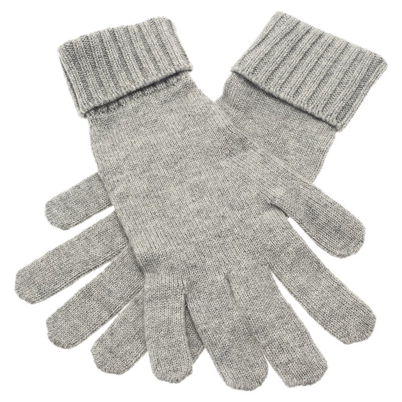 LOUIS VUITTON Cashmere Damier Helsinki Gloves Light Grey 718133