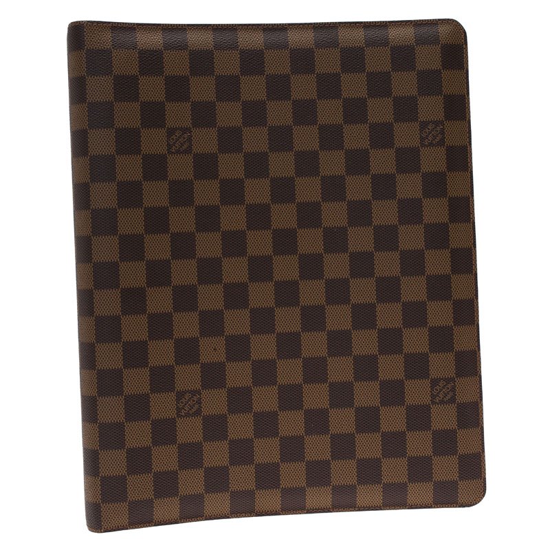 Louis Vuitton Damier Ebene Canvas Desk Agenda Cover Louis Vuitton