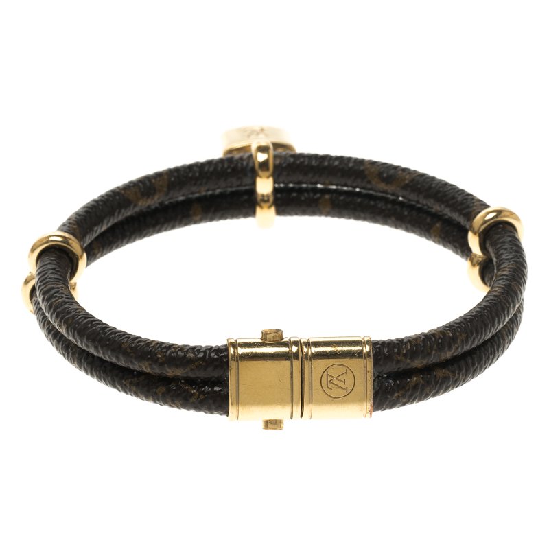Louis Vuitton Monogram Luck It Gold Tone Bracelet 17cm