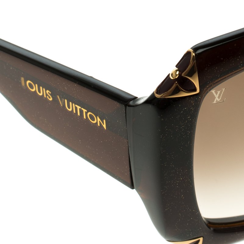 Louis Vuitton sunglasses monogram flowers Brown Ladies Accessories  Women's Gold