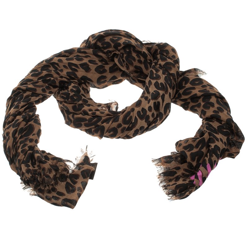 LOUIS VUITTON Stephen Sprouse Leopard Print Silk Square Scarf -  in  2023