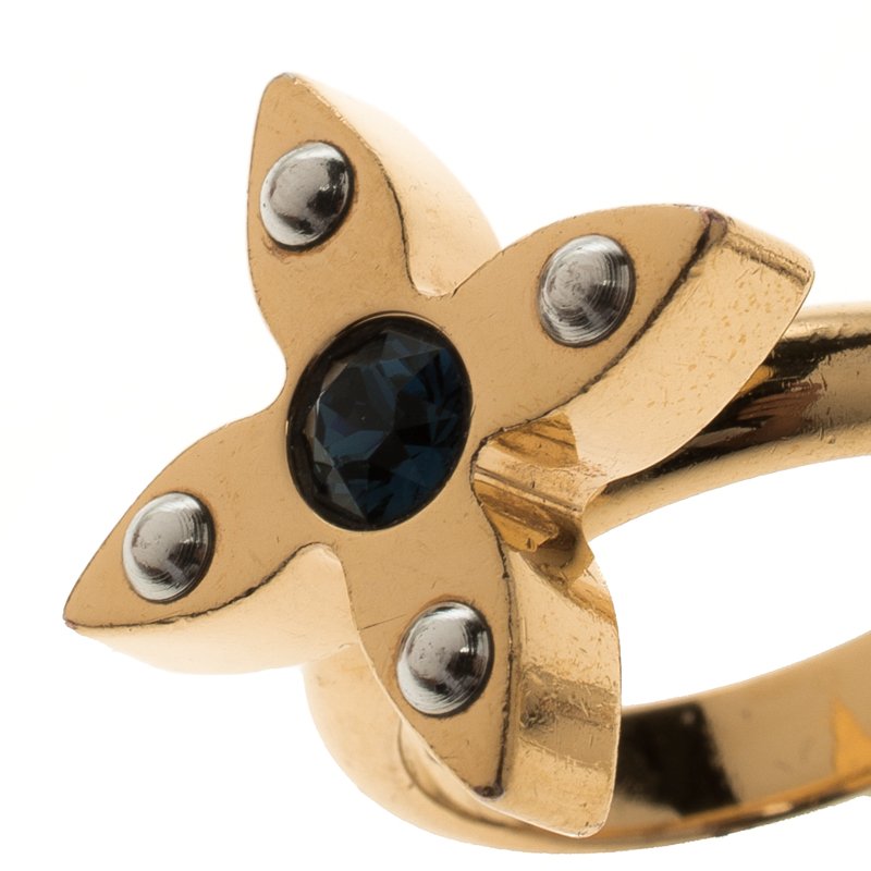 Louis Vuitton Crystal Love Letters Timeless Earrings - Brass Stud