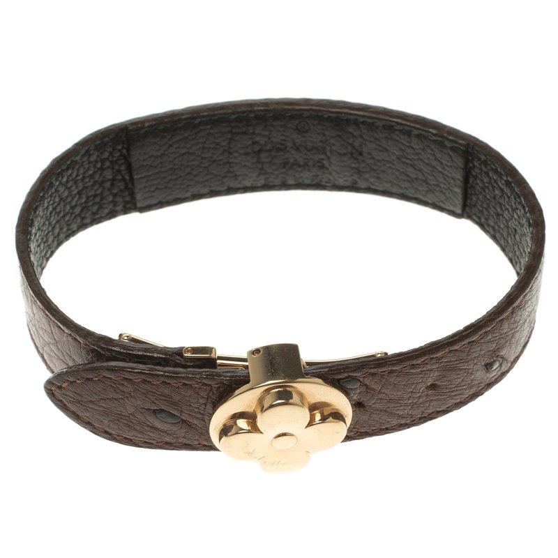 Authentic LOUIS VUITTON Ostrich Wish Bracelet 