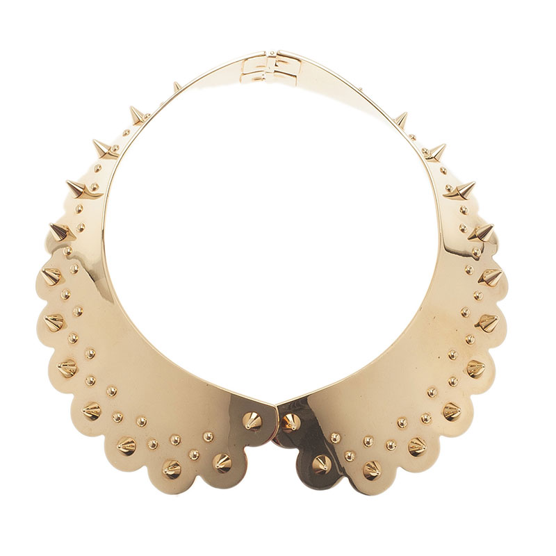Louis Vuitton Fantasy Gold Tone Collar Necklace