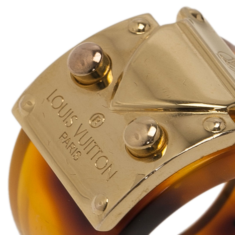 Louis Vuitton Brown Resin Lock Me Ring – The Closet