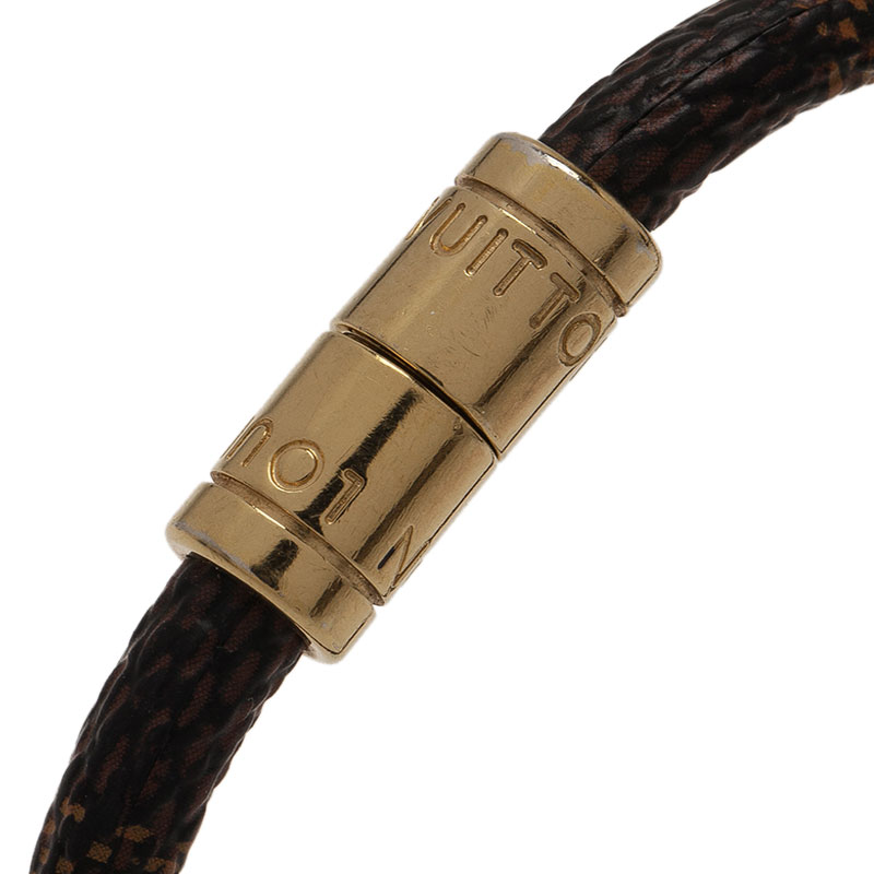 Louis Vuitton Keep It Bracelet Ebène Damier Ebene. Size 21