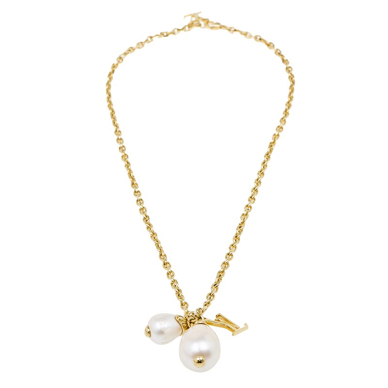 Louis Vuitton Damier Pearl Charm Link Chain Bracelet – The Closet