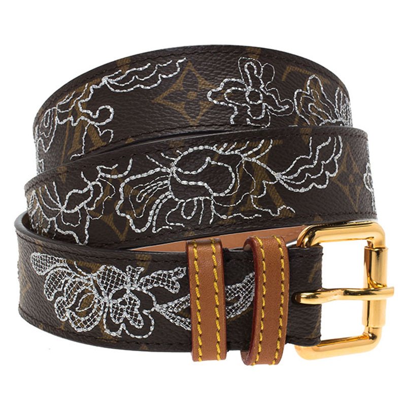 Louis Vuitton Monogram Canvas Limited Edition Dentelle Belt 95CM