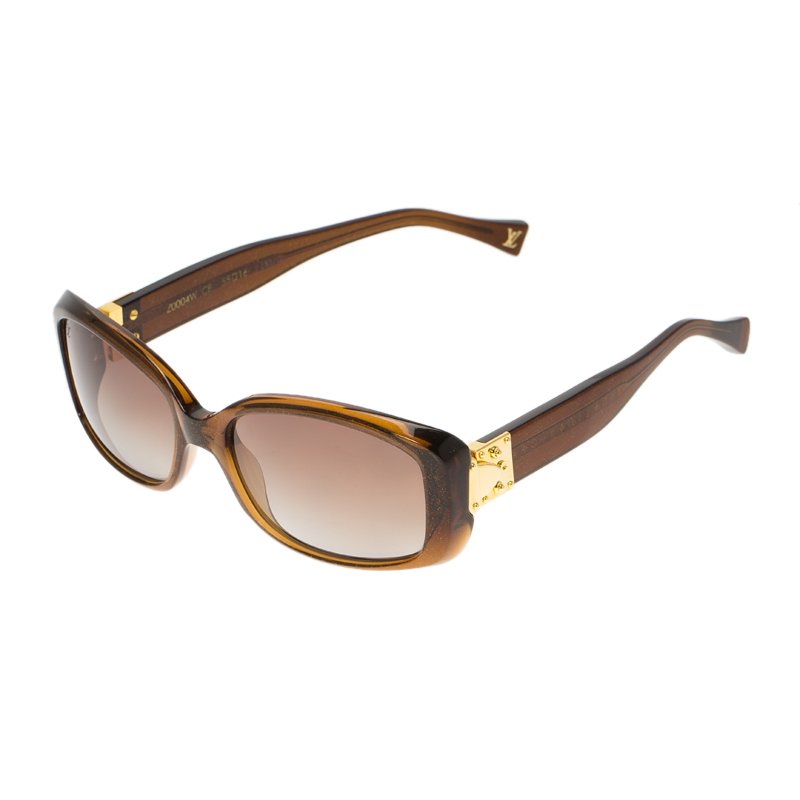 Louis Vuitton, Accessories, Louis Vuitton Petit Soupcon Rond Sunglasses  Z490w Brown Glitter