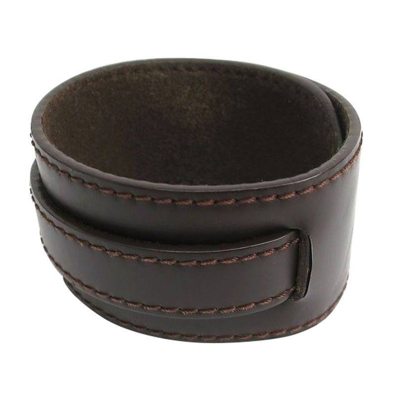 Pre Owned Louis Vuitton Force Black Leather Bracelet