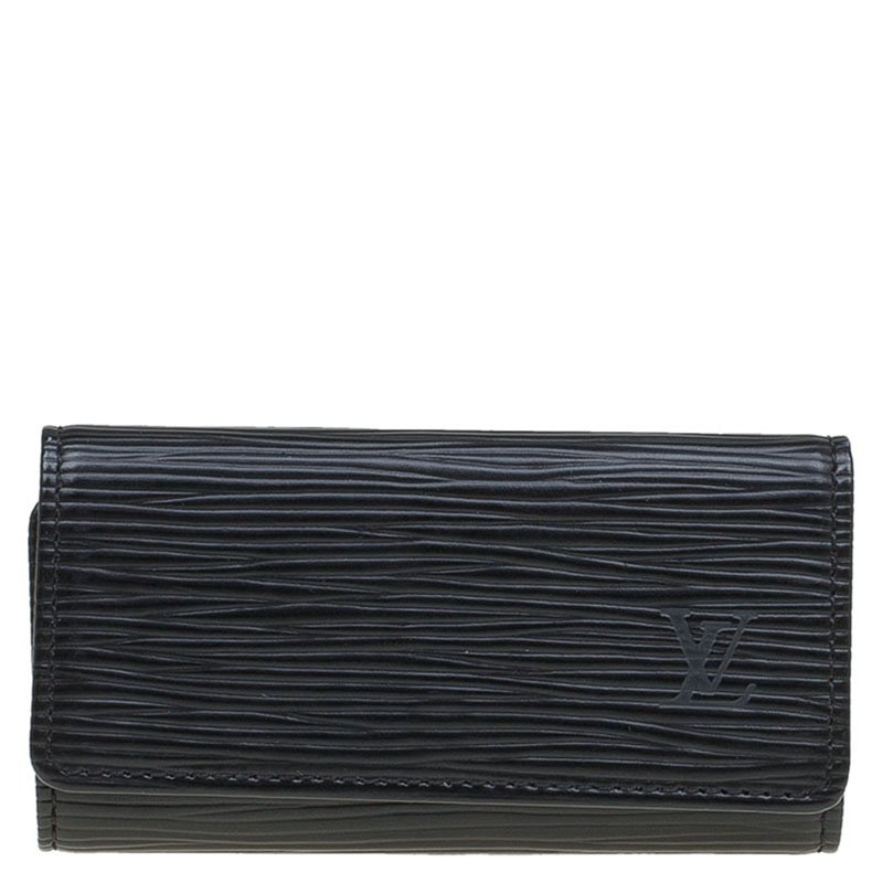 مملوكة مسبقًا Louis Vuitton Black Epi Leather 4 Keys Holder