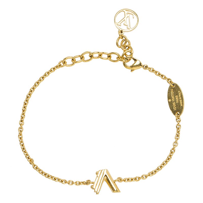 Louis Vuitton Style LV Gold Metal Bracelet (Natural Mother of Fritilla – El  blin-blín