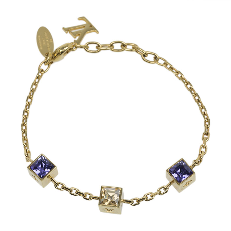 Pre Owned Louis Vuitton Gamble Gold Tone Bracelet