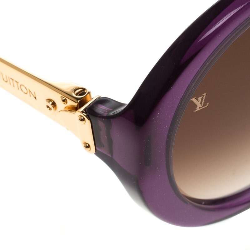 Louis Vuitton Women's Sunglasses Purple Lens Z0376U Silver