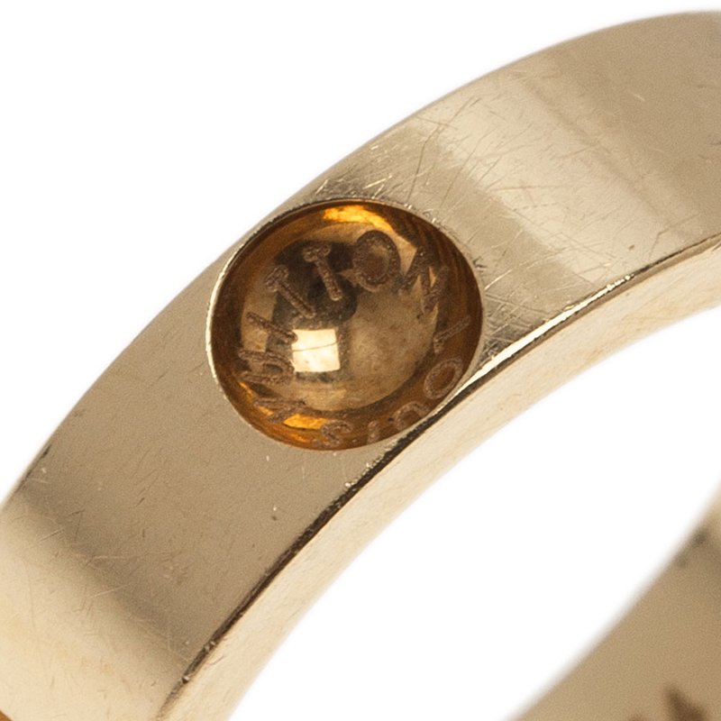 Louis Vuitton Gold Alliance Empreinte Ring Golden Metal ref.269909