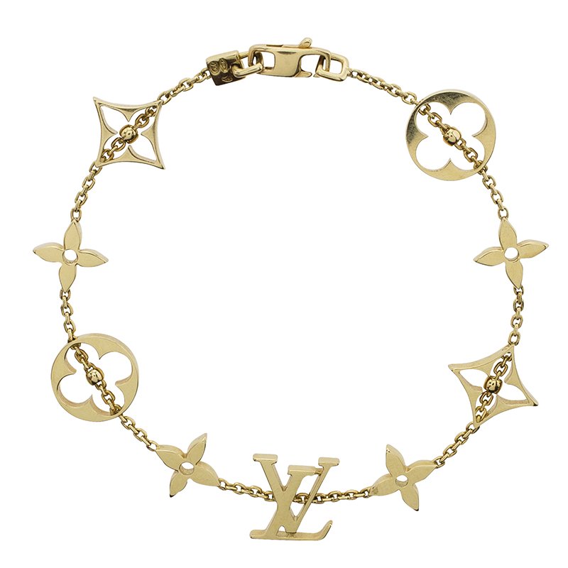 LOUIS VUITTON® Idylle Blossom Monogram Bracelet, Yellow Gold And
