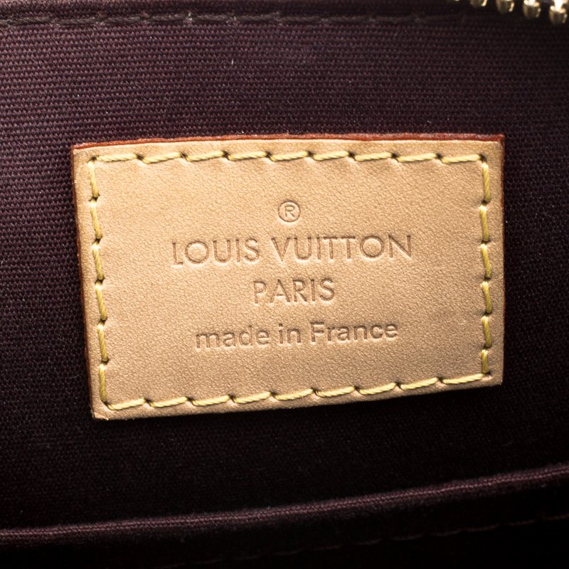 Louis Vuitton Griotte & Amarante Monogram Vernis Rayures Alma BB  QJB06Y4LU2028