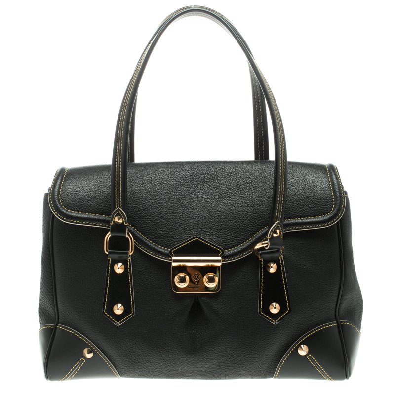 Pre Owned Louis Vuitton Black Suhali Leather L'Absolu De Voyage Bag