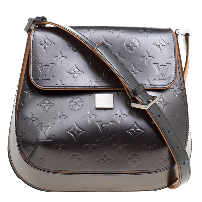 LOUIS VUITTON Grey Monogram Mat Webster Metallic Street Shoulder Bag