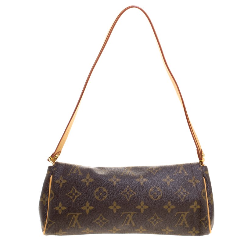 Beverly cloth handbag Louis Vuitton Brown in Cloth - 14242576