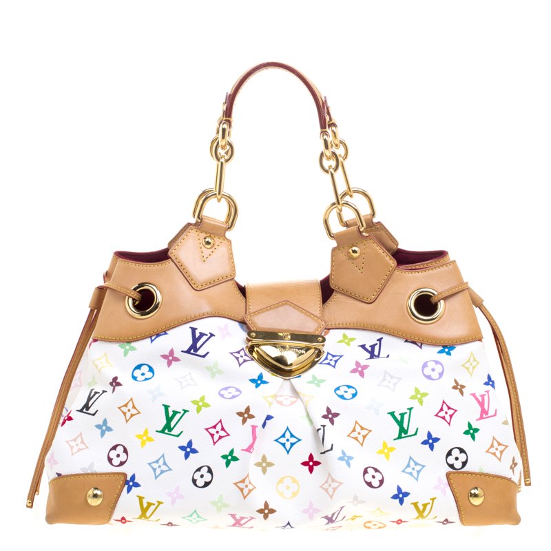 Louis Vuitton, Bags, Louis Vuitton Ursula Large Handbag Blanc Monogram  Multi Color White