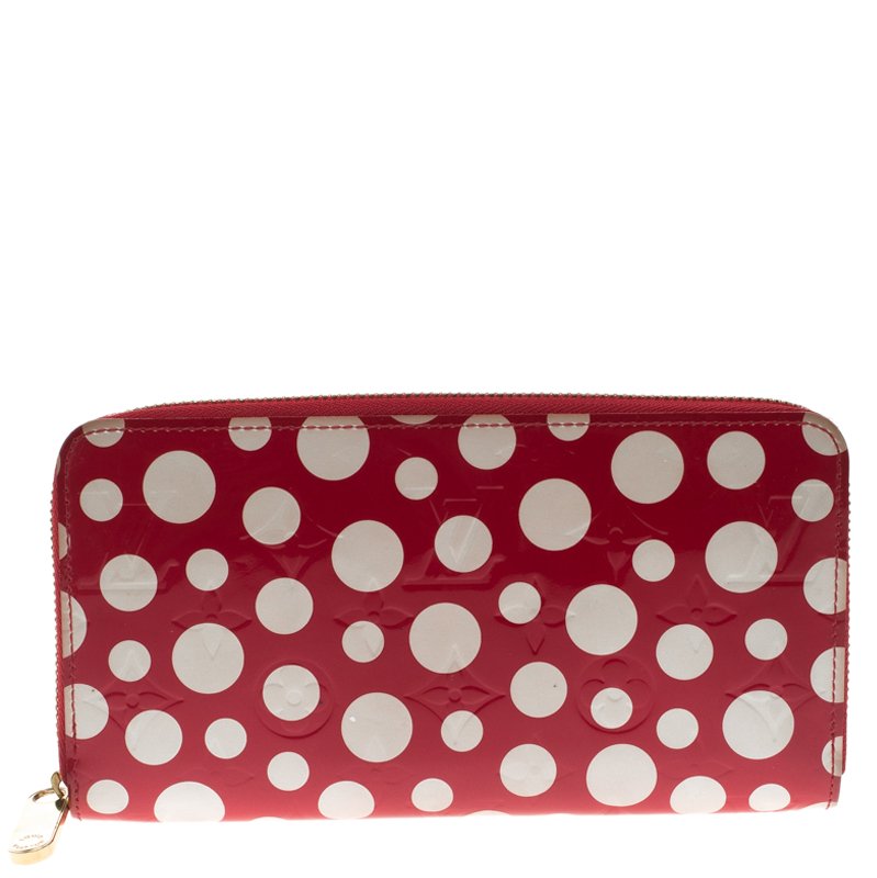 Louis Vuitton Red Monogram Vernis Limited Edition Yayoi Kusama Dots Wallet