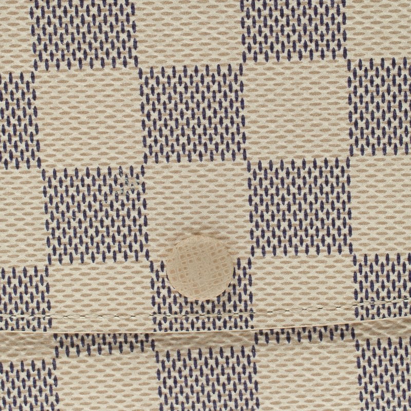 Louis Vuitton Azul Damier Emily Long Wallet N63021 PVC Canvas Leather  #5419P