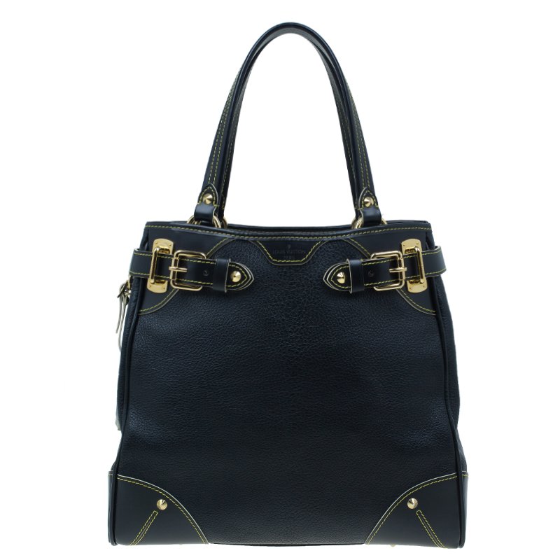 Pre Owned Louis Vuitton Black Suhali Leather Le Majestueux Tote