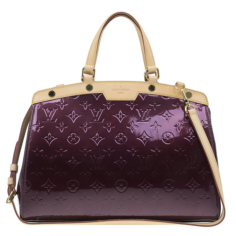 Louis Vuitton Burgundy Monogram Vernis Brea MM Shoulder Bag