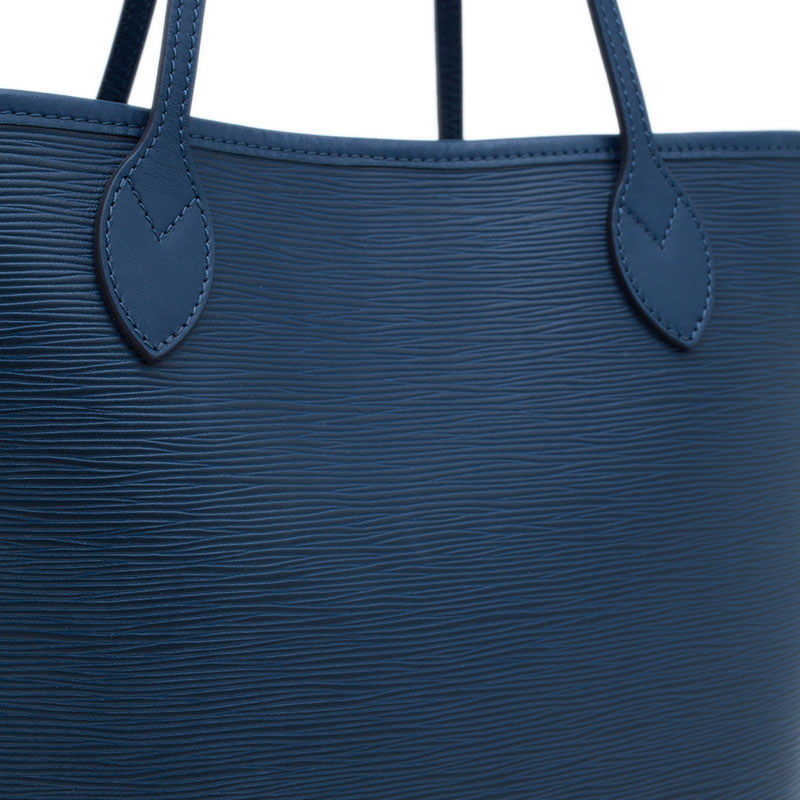 Louis Vuitton Dark Blue Epi Leather Neverfull MM Tote Bag 1012lv42