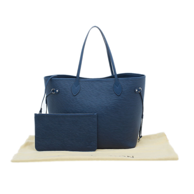 Louis Vuitton Blue Marine Epi Leather Neverfull MM Bag Louis Vuitton