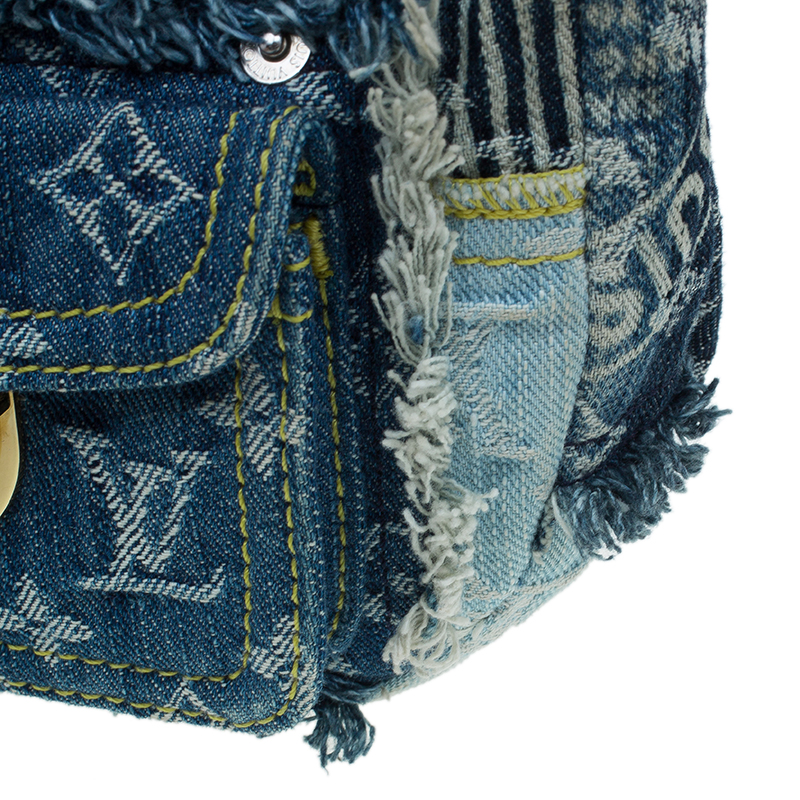 Louis Vuitton Blue Denim City Pouch Wristlet Bag 1012lv46 – Bagriculture