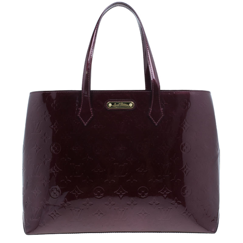 Louis Vuitton Amarante Monogram Vernis Wilshire Tote MM
