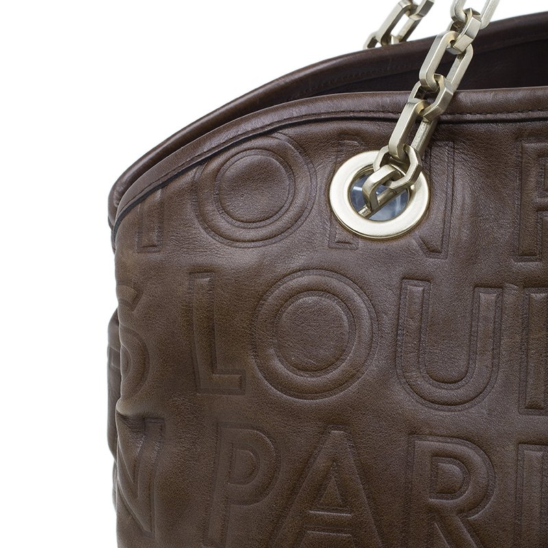 LOUIS VUITTON Paris Souple Whisper PM Chocolate Brown Shoulder Bag #9  Rise-on
