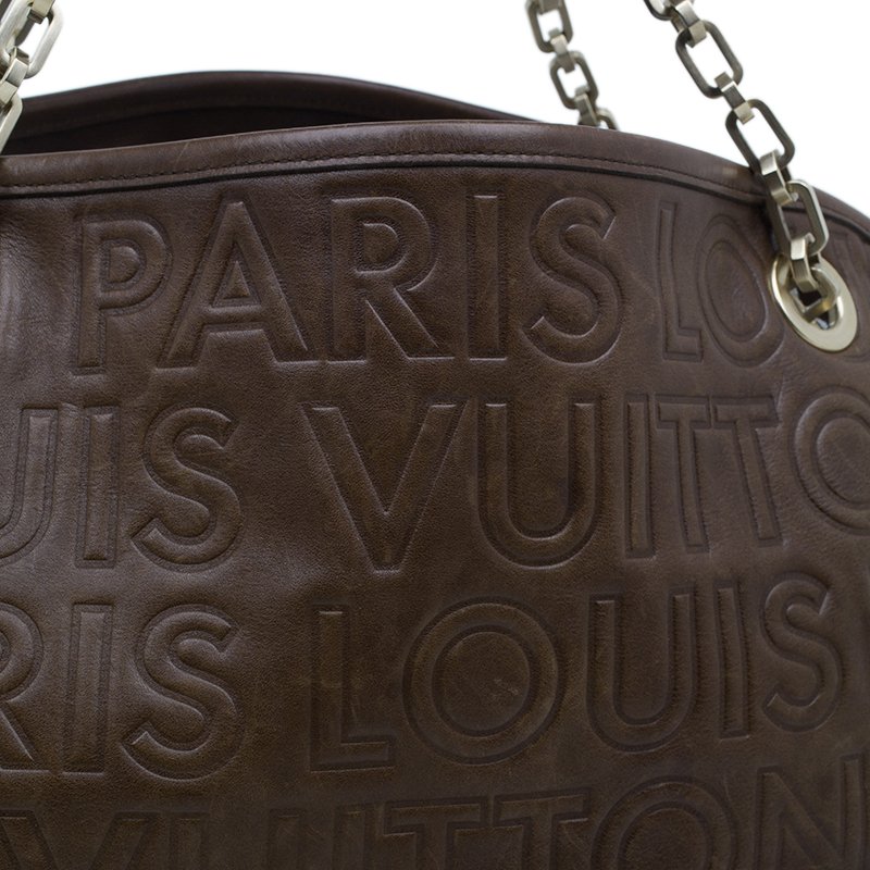 LOUIS VUITTON Paris Souple Whisper PM Chocolate Brown Shoulder Bag #9  Rise-on