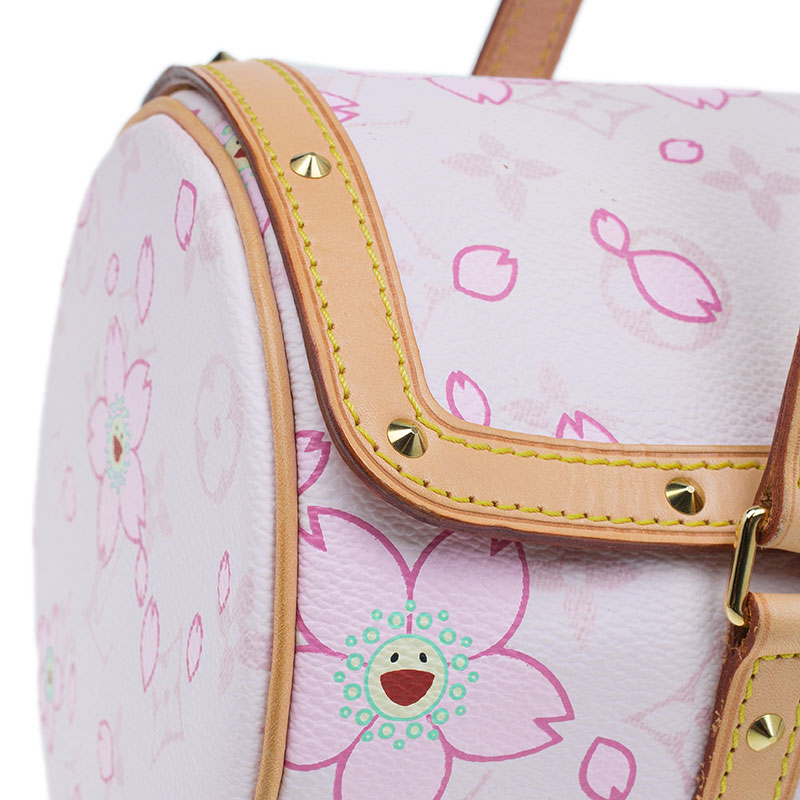 louis vuitton handbag with pink flowers