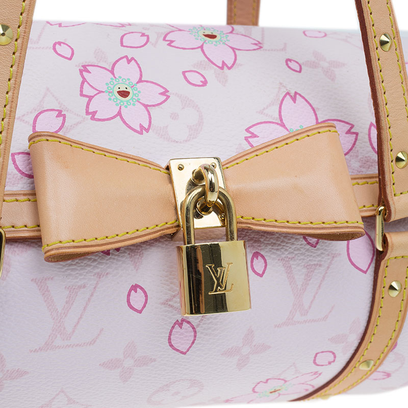 Louis Vuitton Limited Edition Pink Monogram Canvas Cherry Blossom Bow Tie  Bracelet - Yoogi's Closet