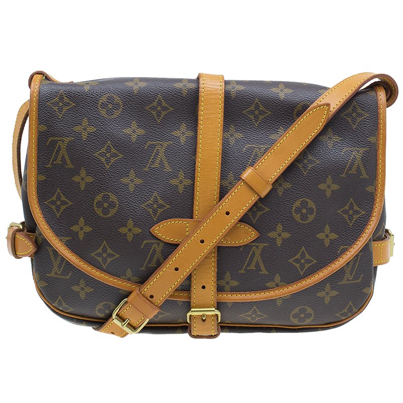 Pre Owned Louis Vuitton Monogram Canvas Saumur Messenger 30 Bag