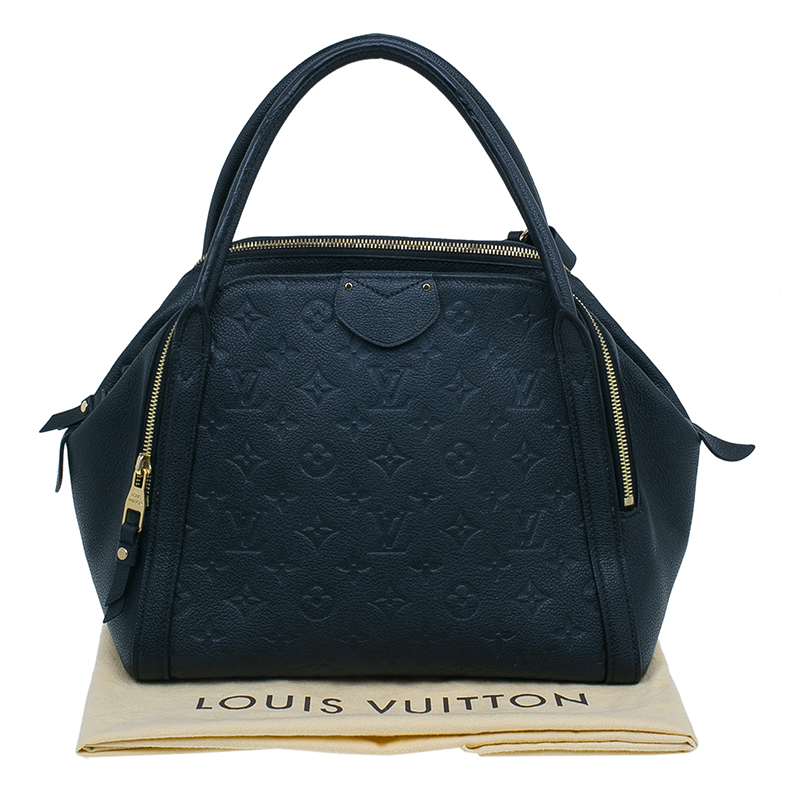 Louis Vuitton Marais Handbag Monogram Empreinte Leather mm Black